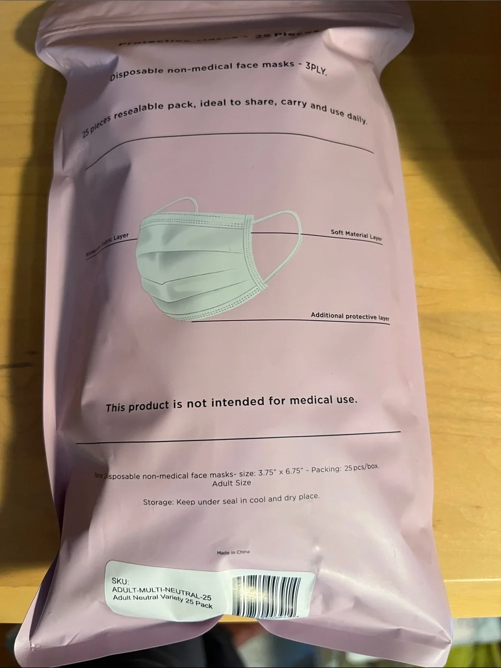 25 Disposable Face Masks in Neutral — Everyday Comfort